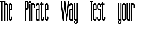 Font : Gorgio-Condensed-Bold 2 Custom Text : The Pirate Way Test your own text here Click to download or to view this font on a tshirt that can be custom printed in Bali